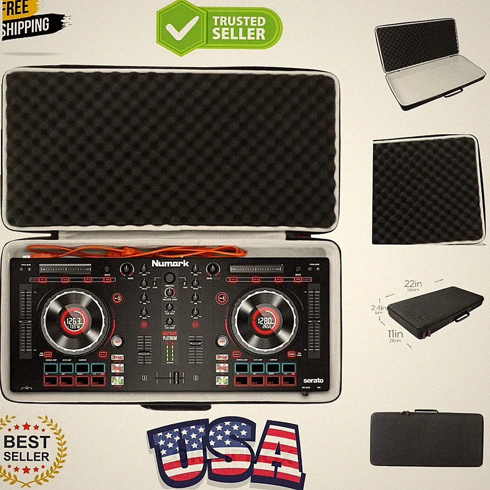 Hard Travel Case for Numark Mixtrack Platinum Pro FX/FX/Pro 3 | Serato DJ Con...