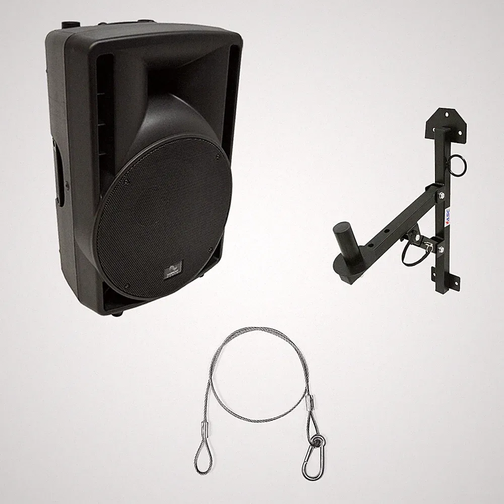 Harmony Audio HA-C12A Pro DJ 12" Powered 800W Active PA Speaker & Wall Mount