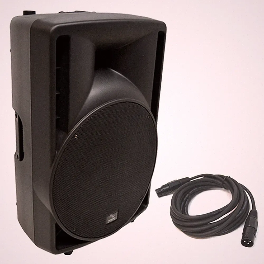 Harmony Audio HA-C15A Pro DJ 15" Powered 1000W Active PA Speaker & XLR Cable