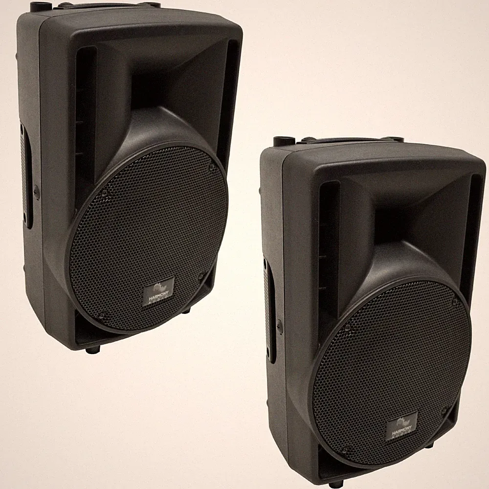 Harmony Audio HA-C8A Pro DJ Concert 8" Powered 300W PA Speaker Cabinet - PAIR