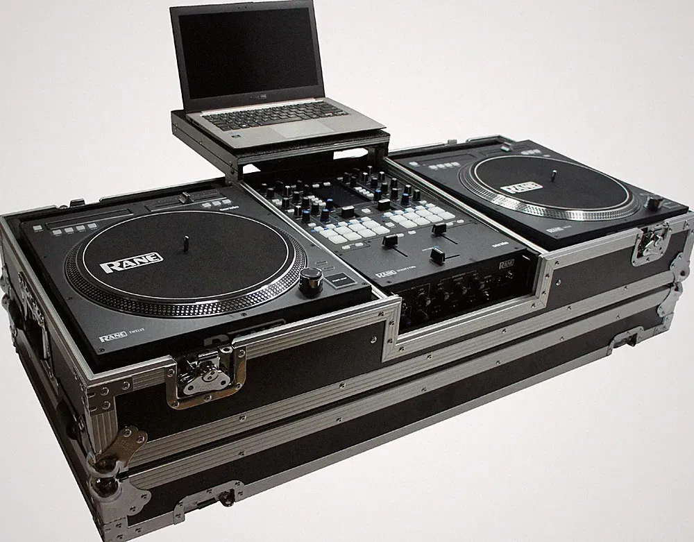 Harmony HC2T1272WLT DJ Battle Coffin for (2) Rane 12 Turntables & Rane 72 Mixer