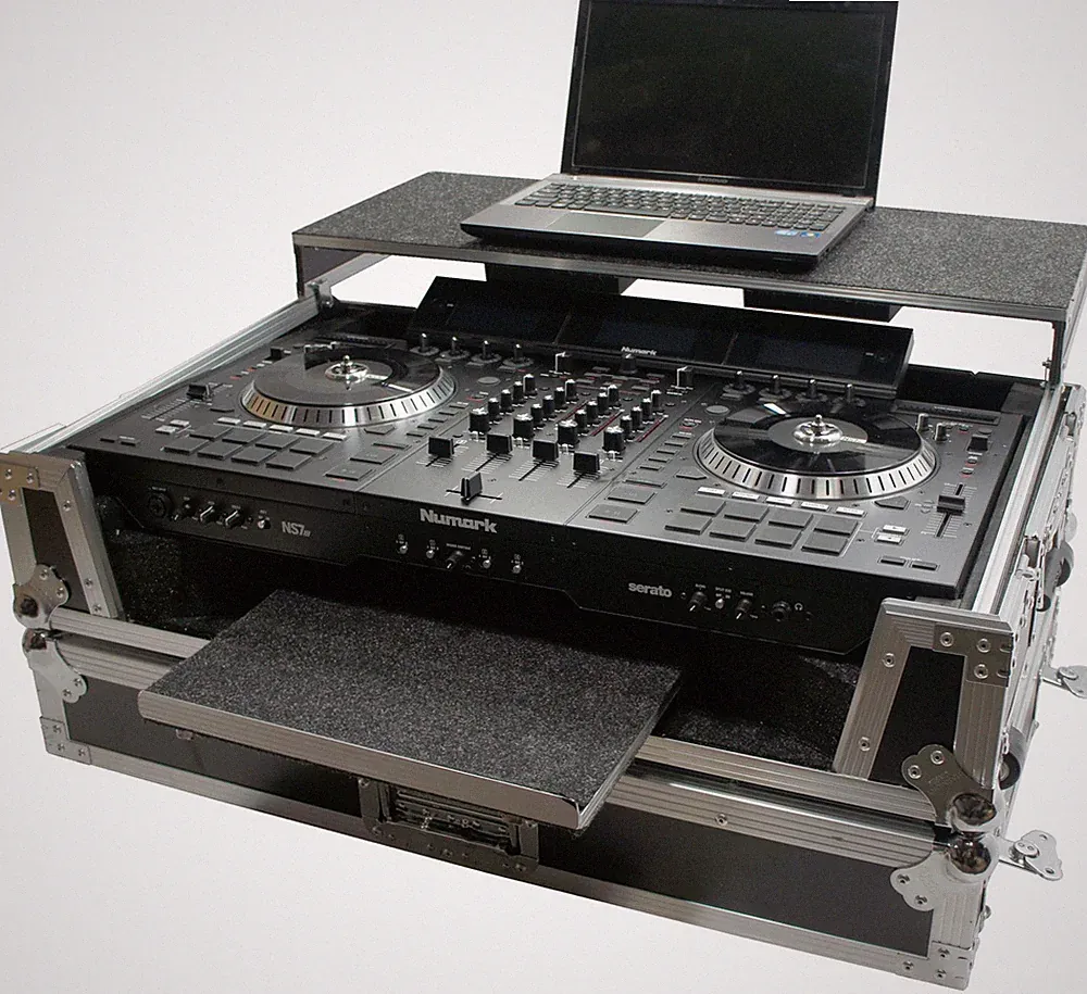 Harmony HCNS7IIWLTTR Flight Glide Laptop Stand Road DJ Custom Case Numark NS7II