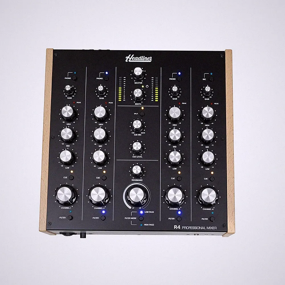 Headliner HL90120 R4 Professional 4-Channel Analog Rotary DJ Mixer