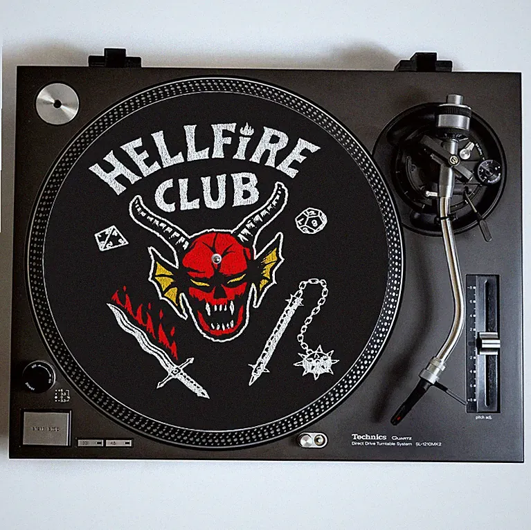 Hellfire Club Turntable Slipmat for Vinyl Records Stranger Things Eddie Munson