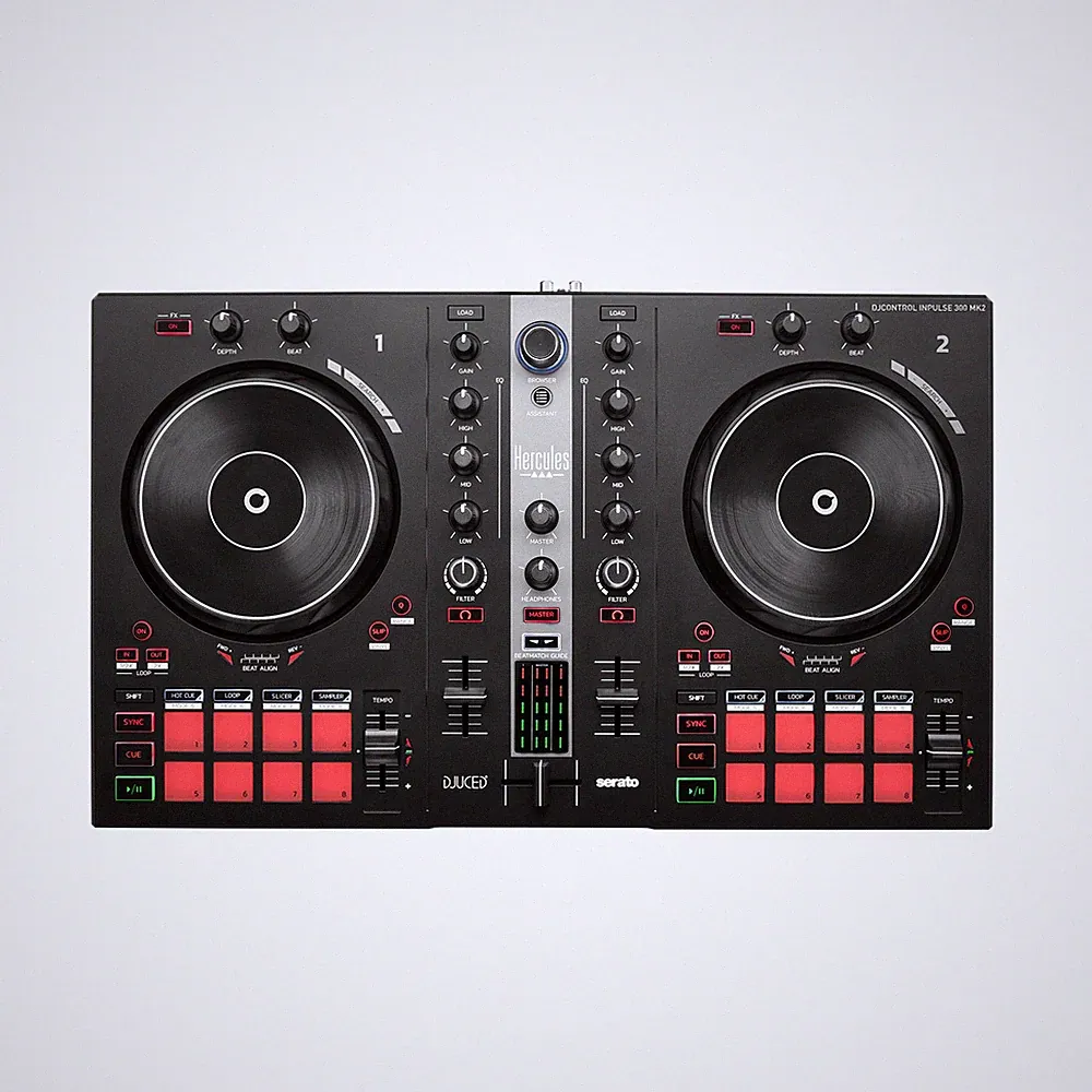 Hercules DJ 2-Deck USB DJ Controller for Serato DJ Lite and DJUCED