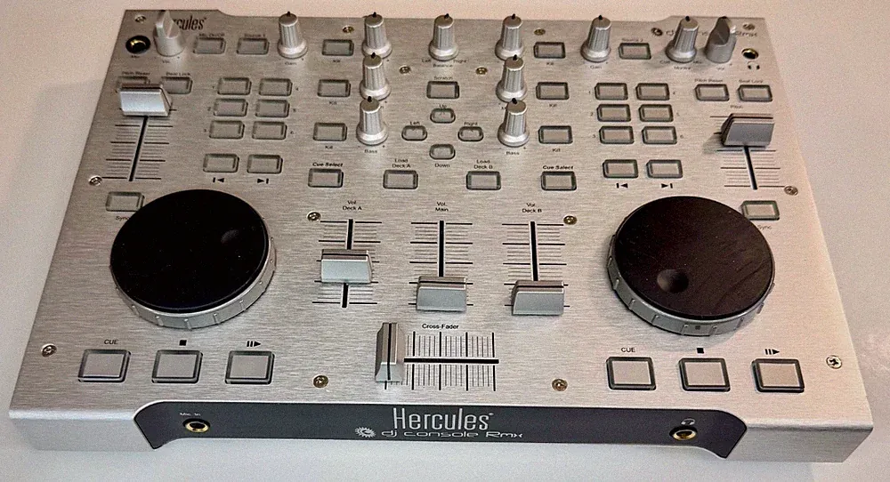 Hercules DJ Console RMX DJ Controller 4-In/4-Out USB Audio Interface w/ case NM