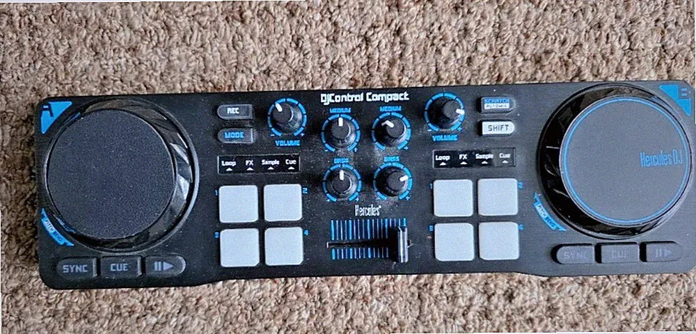 Hercules DJ Control Compact Controller - One Pad Replaced - No Software, Manual