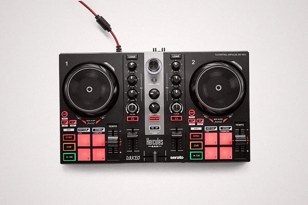 Hercules DJ Control Inpulse 200 MK2 - 2-Channel DJ Controller for Serato DJ Lite