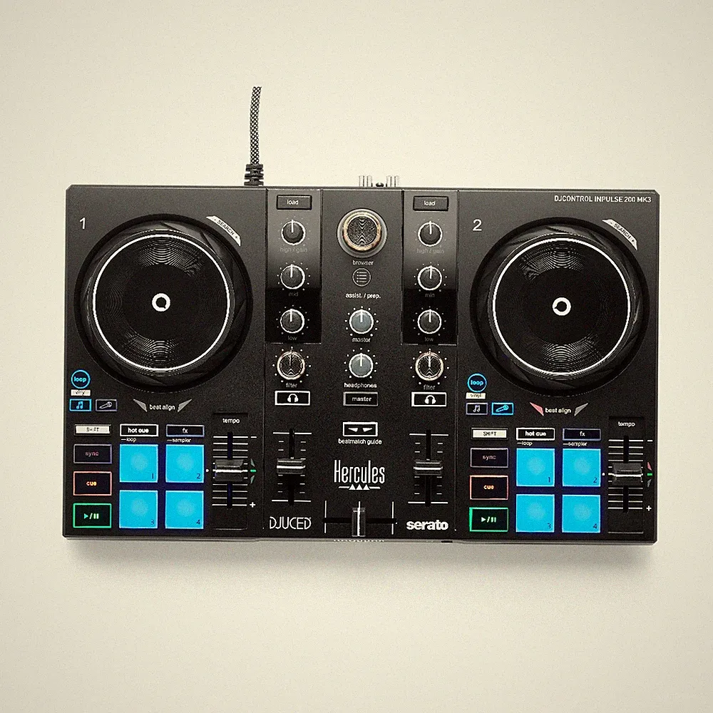 Hercules DJ Control Inpulse 200 MK3 2-Channel DJ Controller for Serato DJ Lite