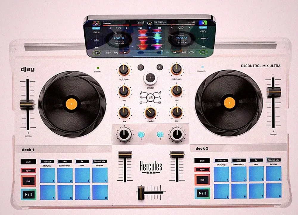 Hercules DJ Control Mix Ultra - Wireless, Compact DJ Controller