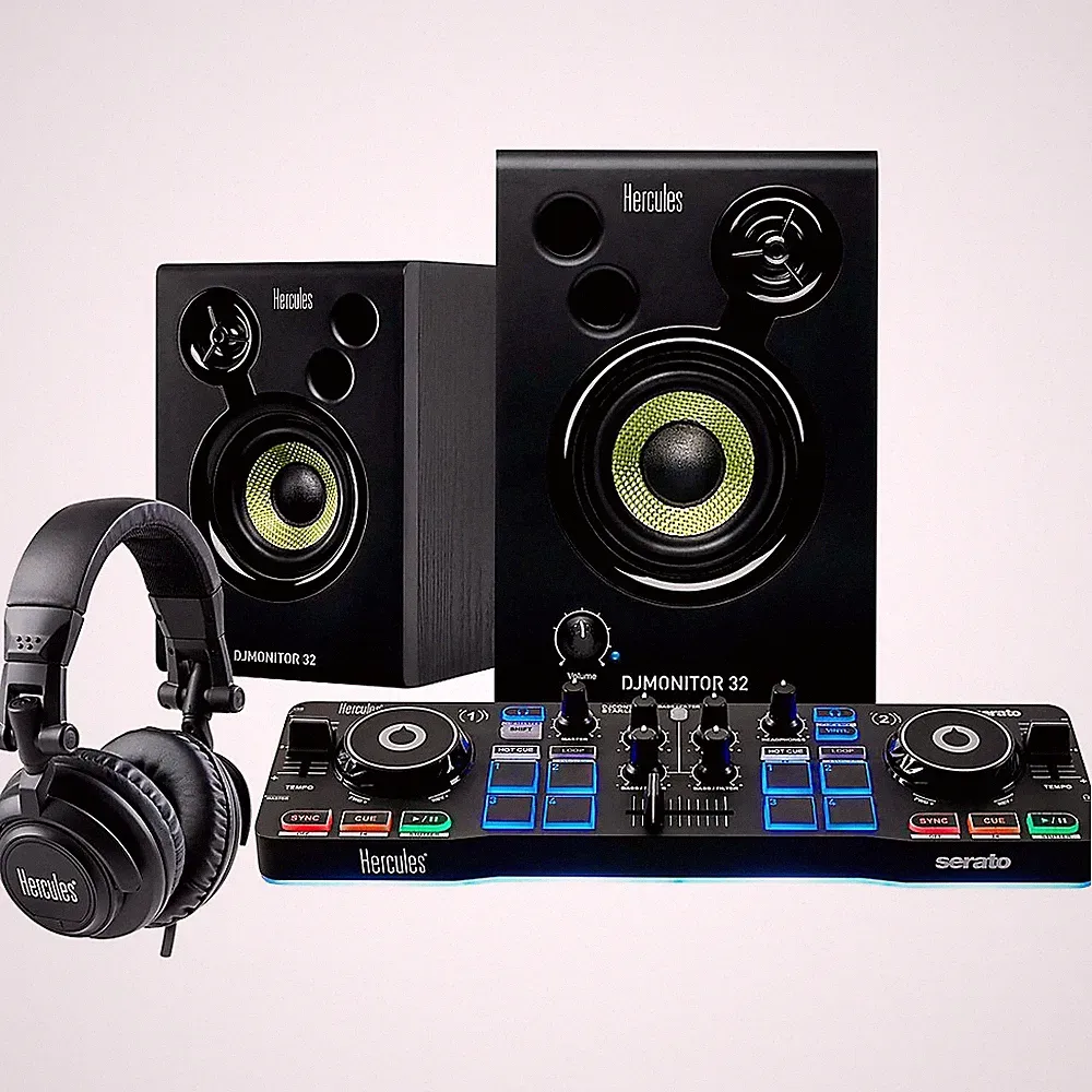 Hercules DJ DJ Starter Kit with Controller, Speakers and Headphones