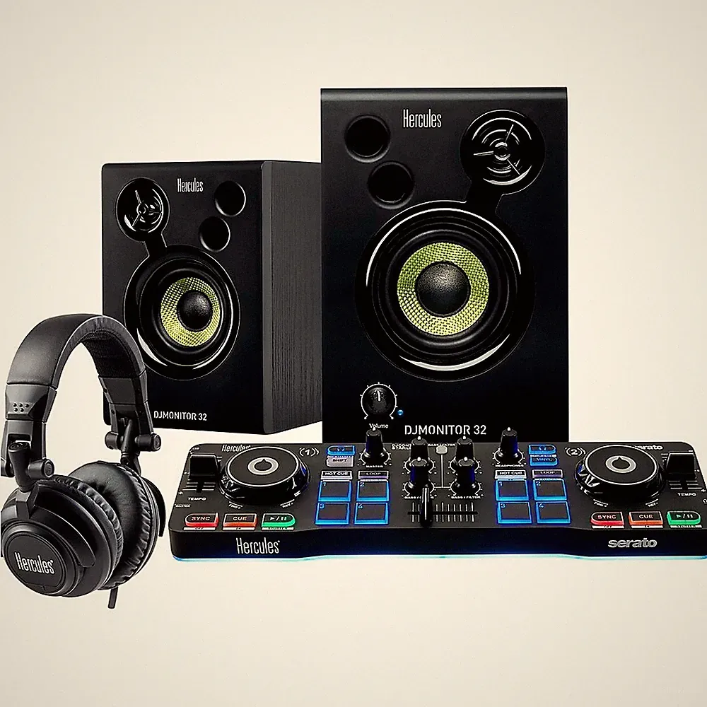 Hercules DJ DJ Starter Kit with Controller, Speakers and Headphones