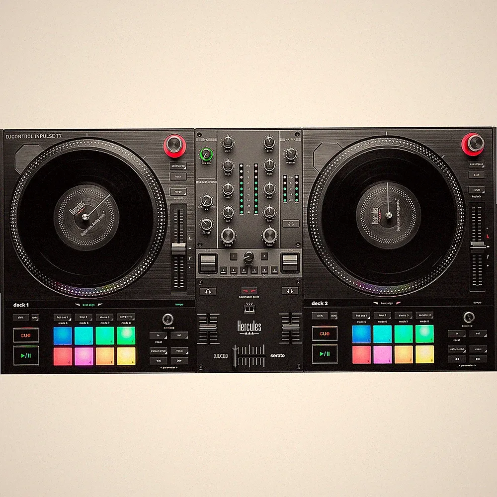Hercules DJ DJControl Inpulse T7 2-Channel Motorized DJ Controller - Black
