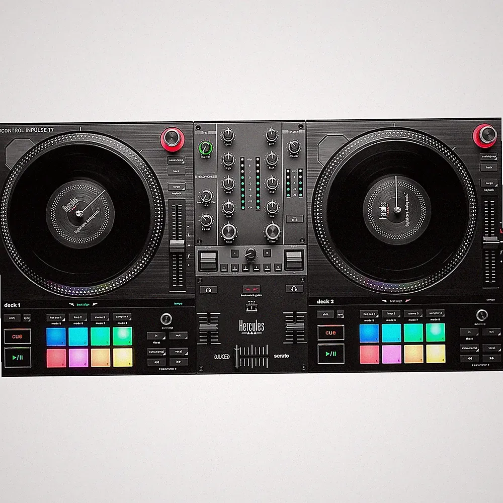 Hercules DJ DJControl Inpulse T7 2Channel Motorized DJ Controller Black