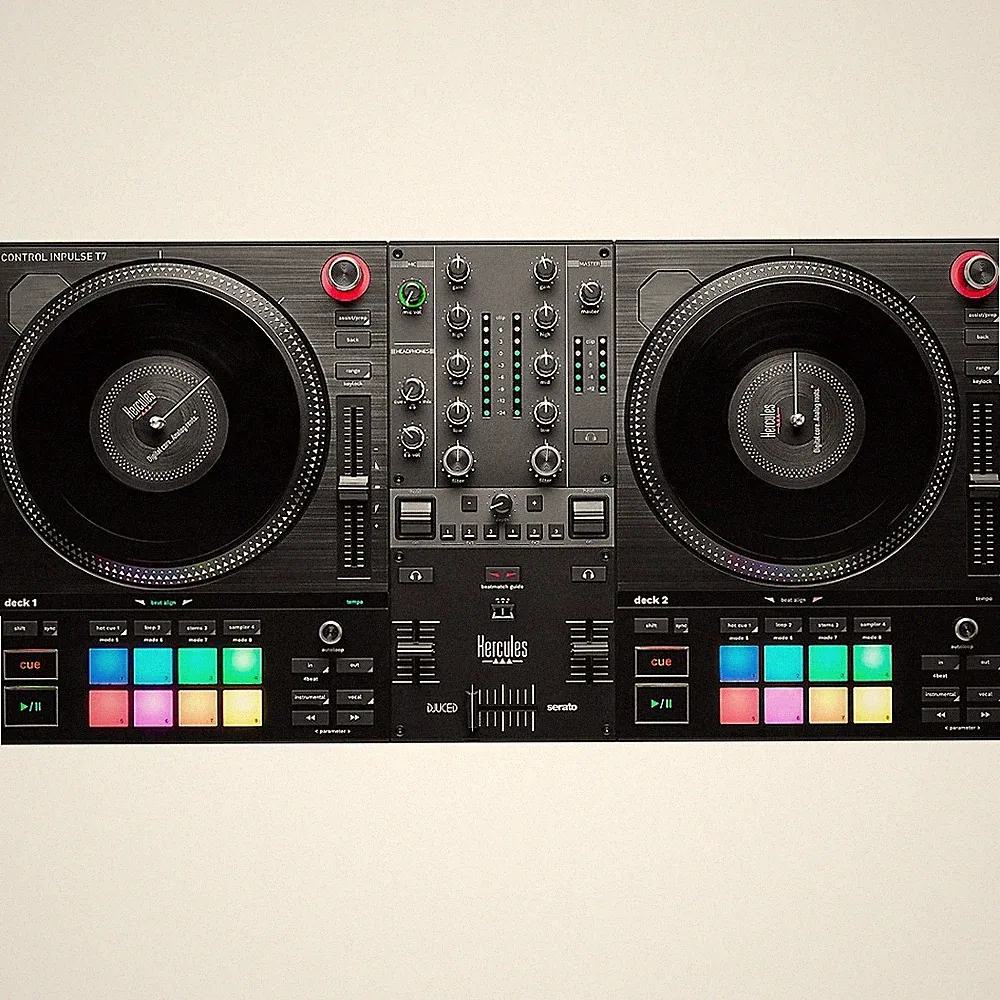 Hercules DJ DJControl Inpulse T7 2Channel Motorized DJ Controller Black