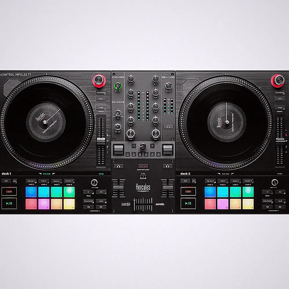 Hercules DJ DJControl Inpulse T7 2Channel Motorized DJ Controller Black
