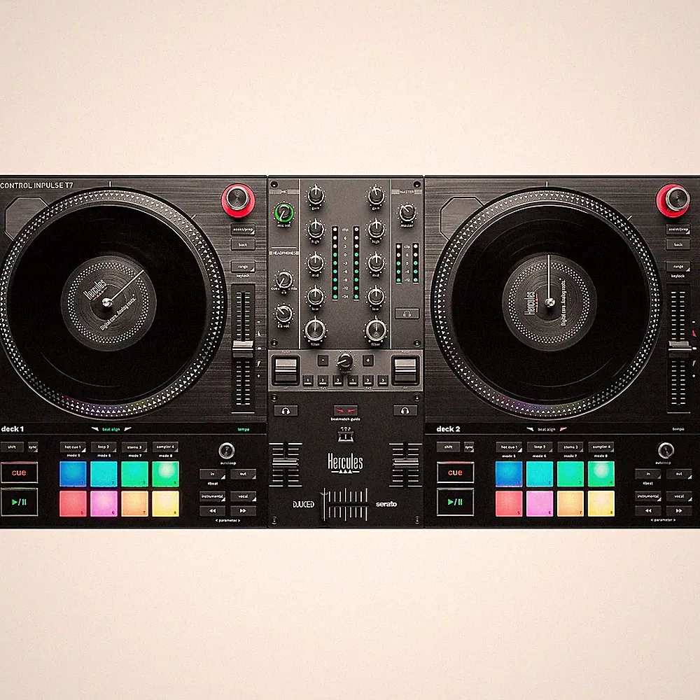 Hercules DJ DJControl Inpulse T7 2Channel Motorized DJ Controller Black