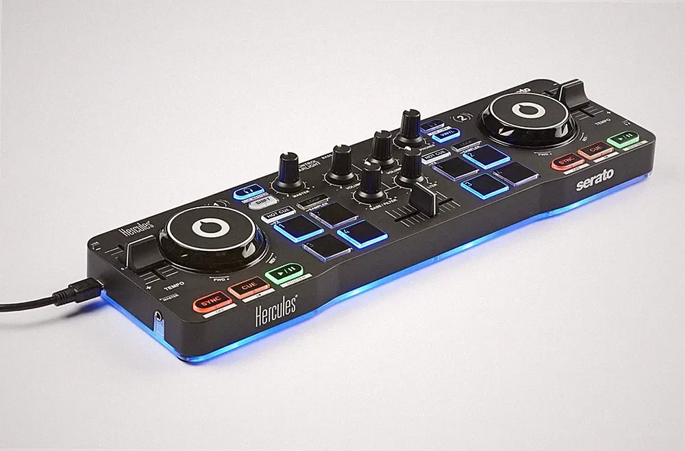 Hercules DJ DJControl Starlight | Pocket USB DJ Controller with Serato DJ Lite