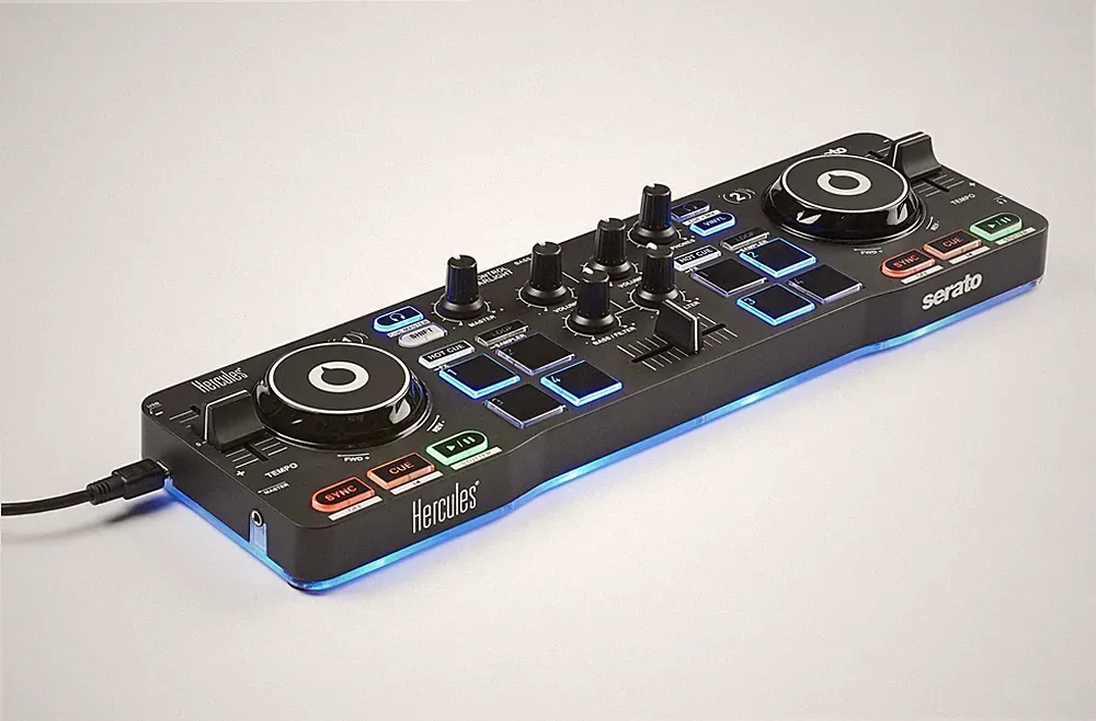 Hercules DJ DJControl Starlight | Pocket USB DJ Controller with Serato DJ Lite