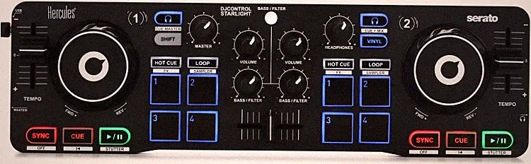 Hercules DJ DJControl Starlight Portable 2-channel DJ Controller