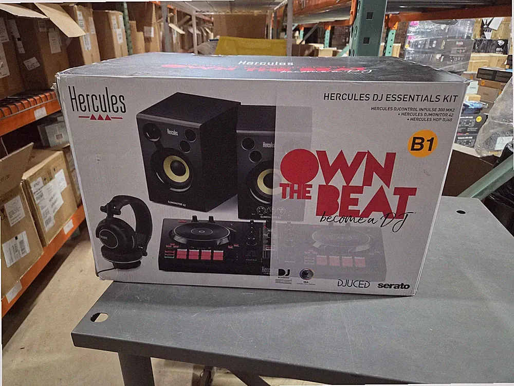 Hercules DJ Essentials Kit All-in-One Kit w/ Inpulse 300 & Monitors (B-Stock)