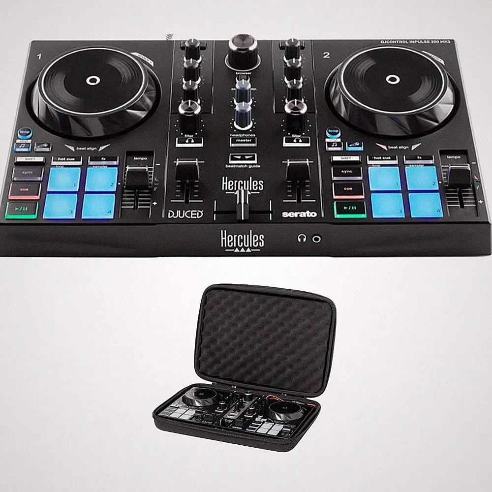 Hercules DJ Inpulse 200 MK3 Bundle w/ Headliner EVA Case