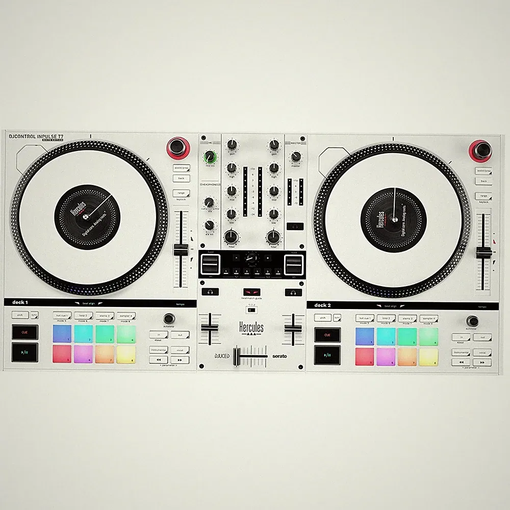 Hercules DJ Inpulse T7 DJ Controller White for Serato DJ Lite & DJuiced DJ