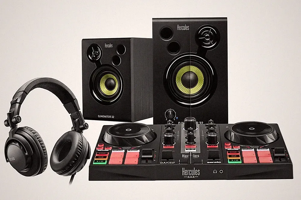 Hercules DJ Learning Kit MK2 w/ Controller, Speakers, Headphones, and Software