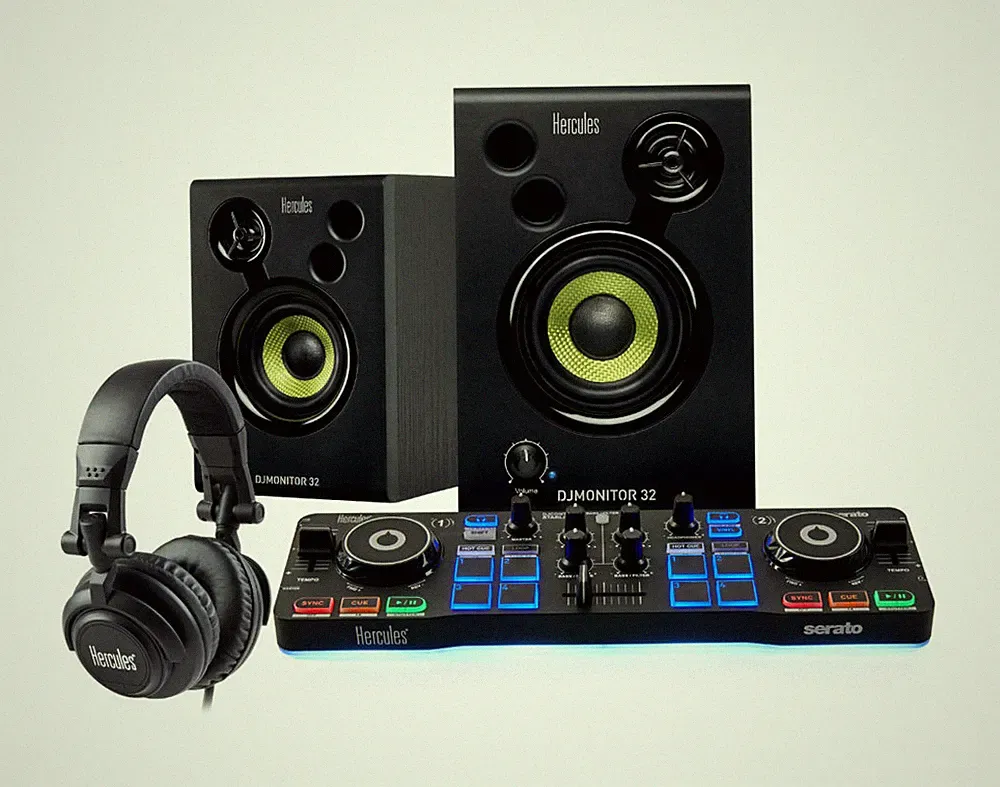 Hercules DJ Starter Kit w/ Controller, Speakers, Headphones, and Software