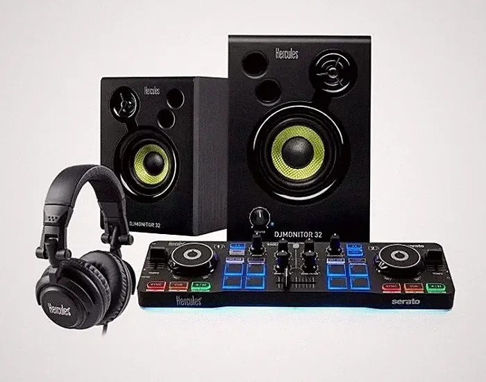 Hercules DJ Starter Kit With DJControl Starlight Controller, Headphones Speakers