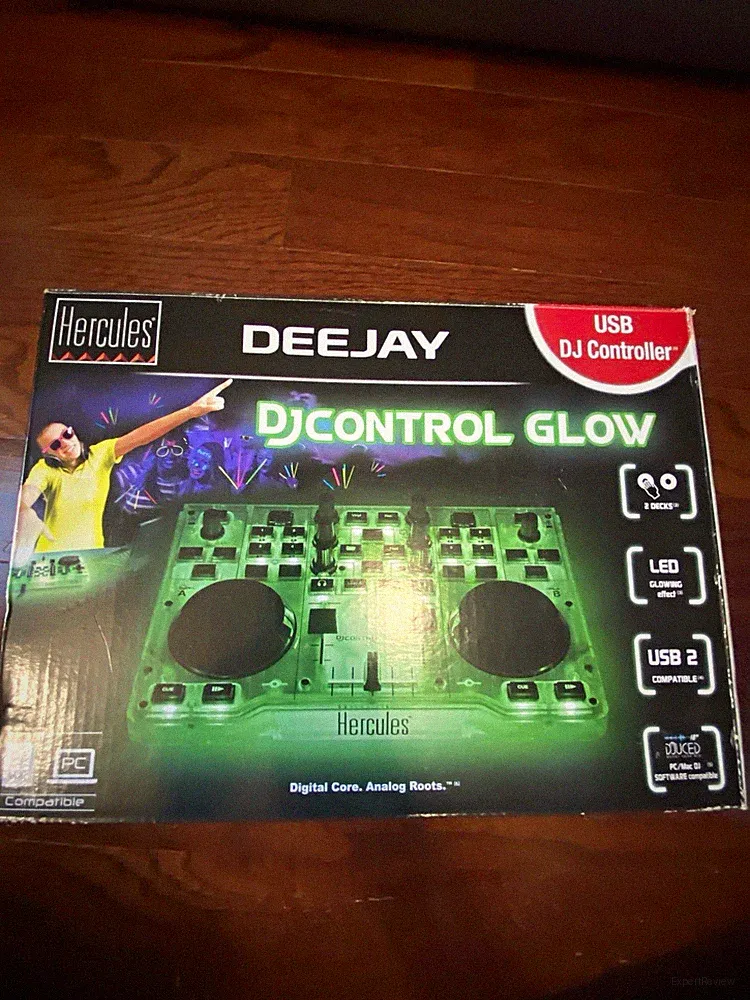 Hercules DJControl Glow 2-Channel 2-Deck USB DJ Controller LED PC/Mac