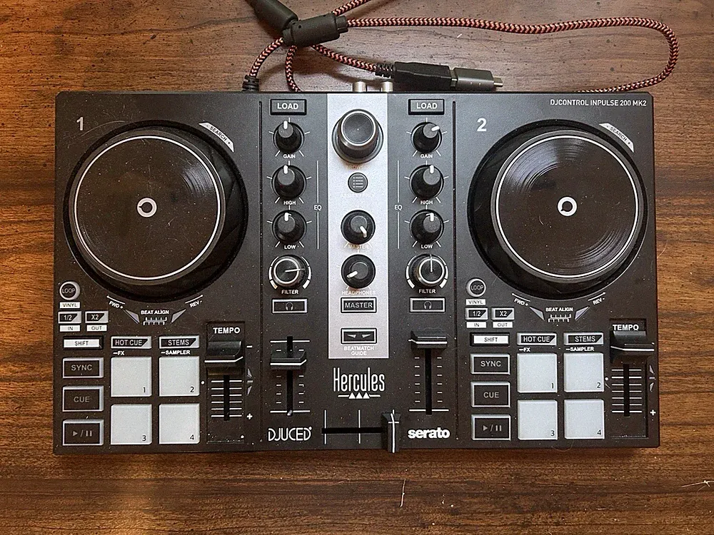 Hercules DJControl Inpulse 200 MK2 2-Channel USB DJ Controller w/ Mixer, RCA Out