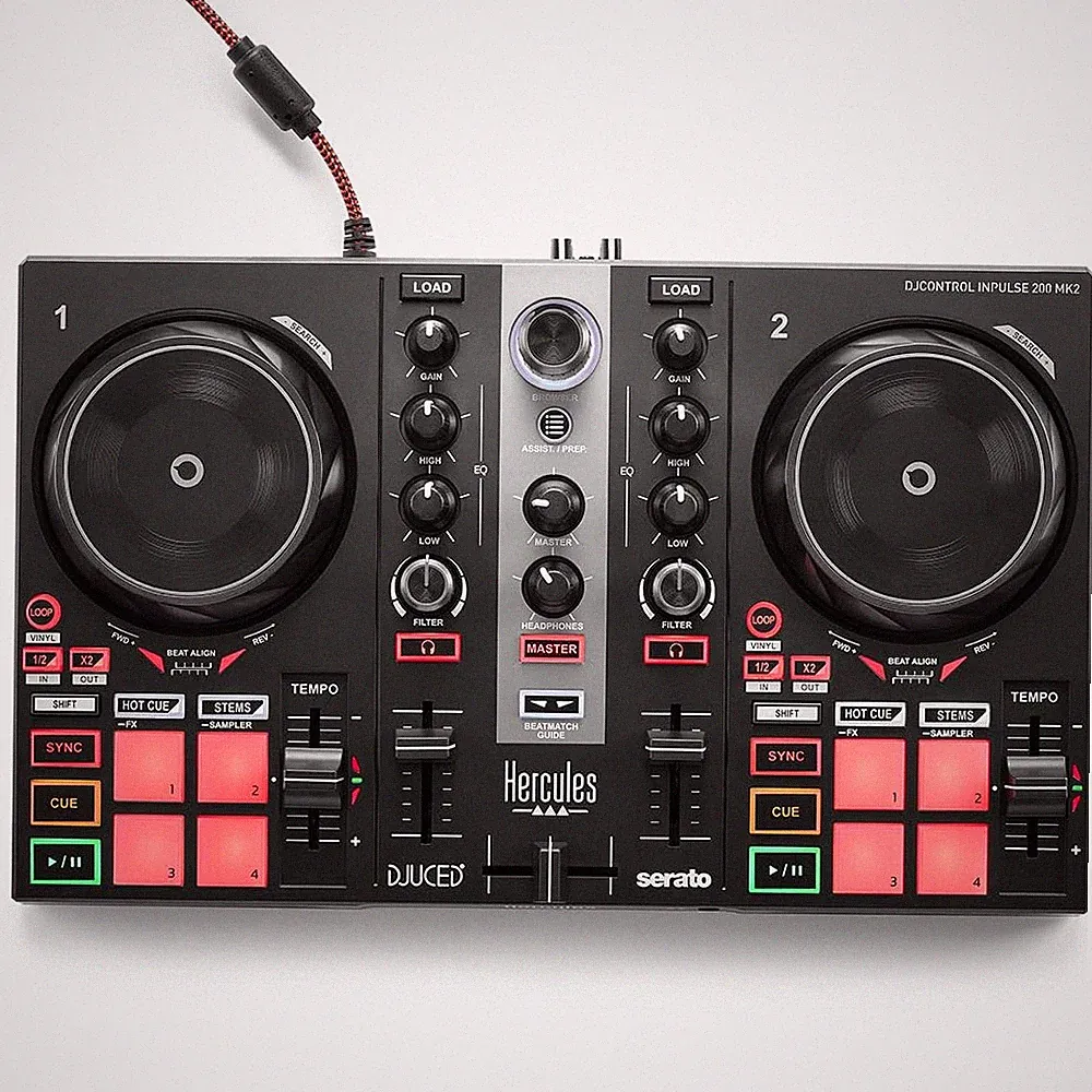 Hercules DJControl Inpulse 200 MK2 Black DJ Controller Ideal Learning Software