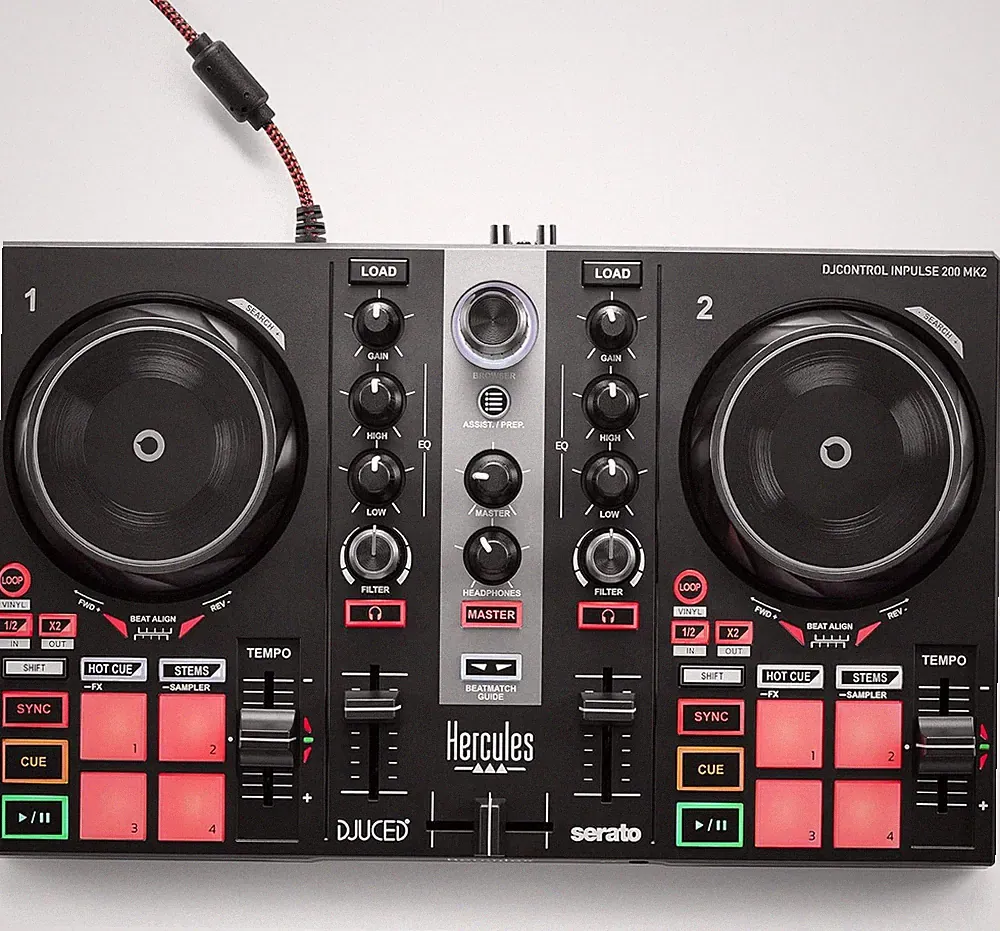 Hercules DJControl Inpulse 200 MK2 DJ Controller Mixer STEMS Beatsource