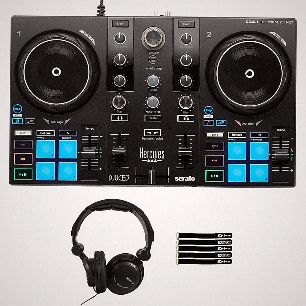 Hercules DJControl Inpulse 200 MK3 DJ Controller with Headphones