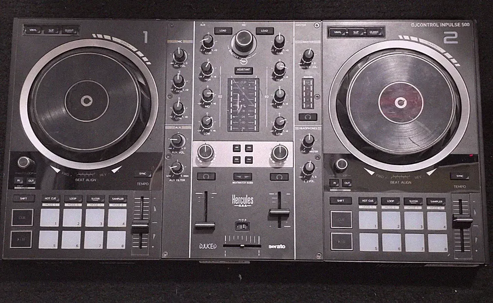 Hercules DJControl Inpulse 500 2 Channel Serato Lite DJUCED DJ parts only as is