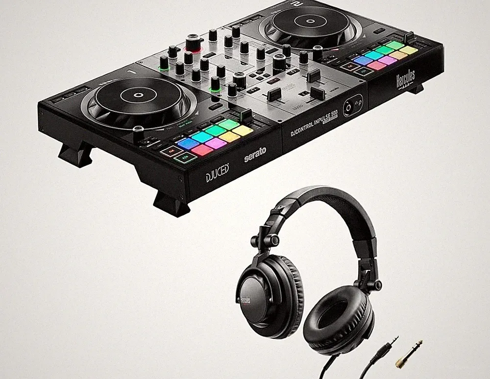 Hercules DJControl Inpulse 500 2-Deck 2-Channel DJ Controller + Headphones