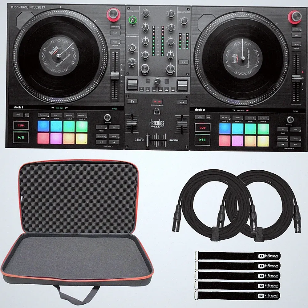 Hercules DJCONTROL INPULSE T7 2-Channel FX Serato DJ Controller w Bag