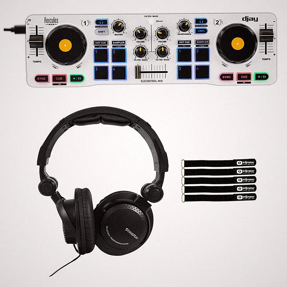 Hercules DJControl Mix DJ Controller for Smartphones with Headphones