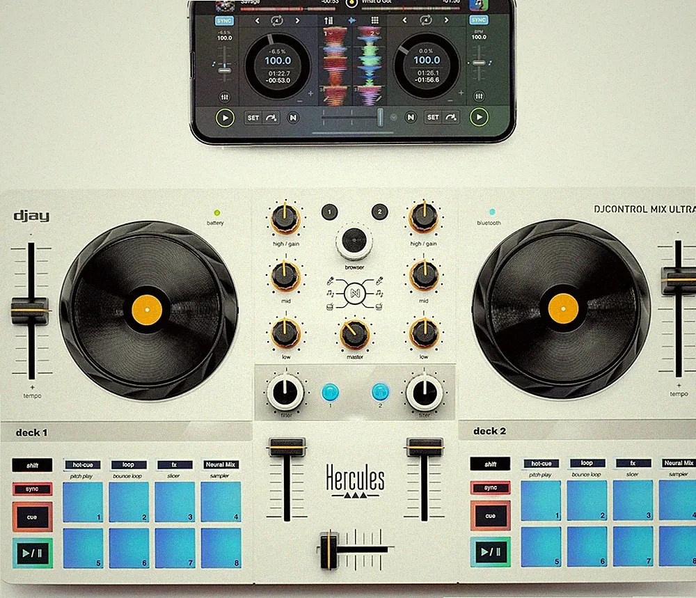 Hercules DJControl Mix Ultra Mobile DJ Controller for Smartphones IOS/Android