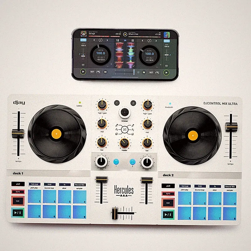 Hercules Djcontrol Mix Ultra Mobile Dj Controller For Smartphones Ios/Android