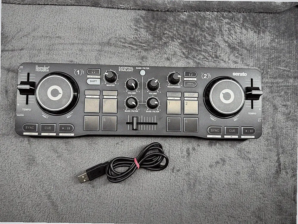 Hercules DJControl Starlight DJ Controller Serato DJ Lite USB Open Box