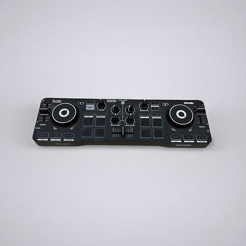 Hercules DJControl Starlight Double Deck Controller USB Portable Black