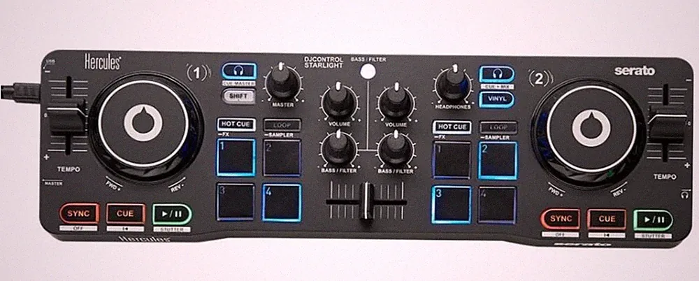 Hercules DJControl Starlight Pocket USB DJ Controller with Serato DJ Lite-SEALED