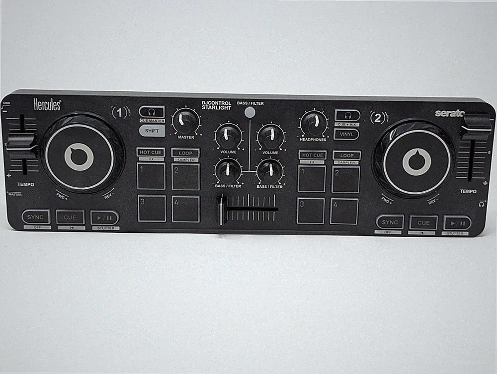 Hercules DJControl Starlight USB DJ Controller for Serato DJ Lite with Cable