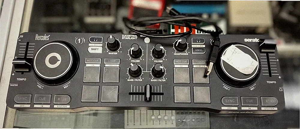 Hercules DJControl Starlight USB DJ Controller Serato Black with Cord