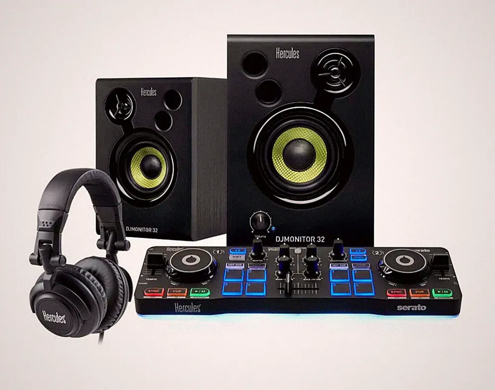 Hercules DJStarter Kit with Controller Speakers & Headphones