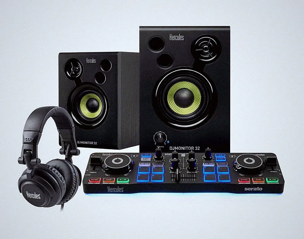Hercules DJStarter Kit with Controller Speakers & Headphones