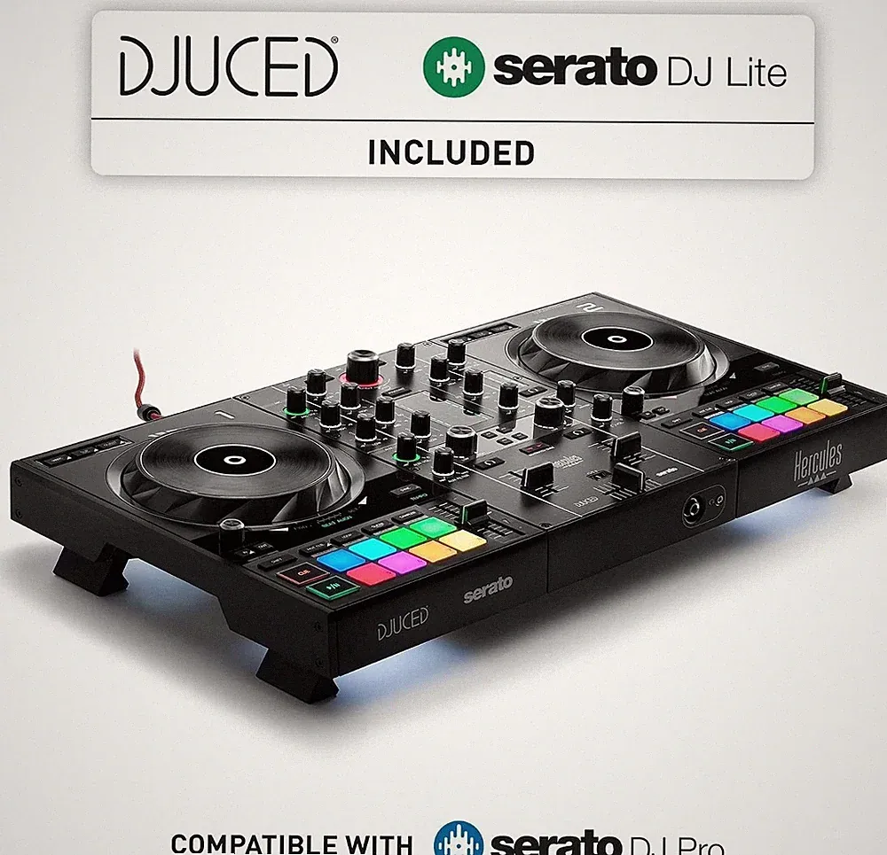 Hercules Inpulse 500 2 deck USB DJ controller for Serato DJ and DJUCED BSTOCK