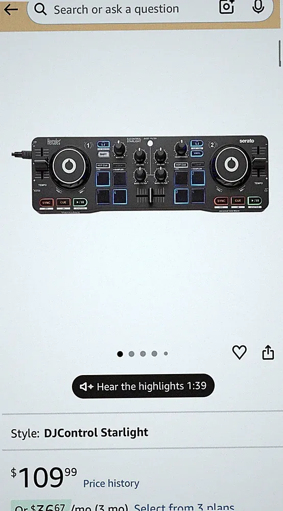 Hercules Starlight DJ Controller - Black